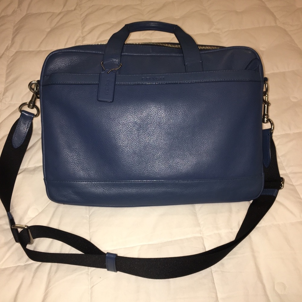 Coach all leather briefcase/laptop case,authentic
